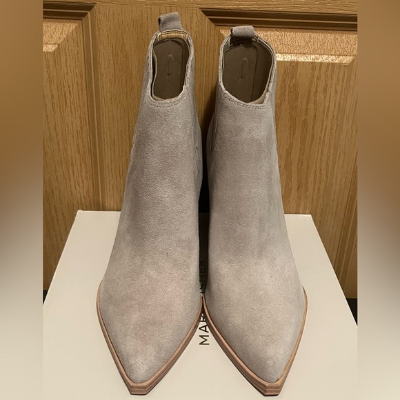 Marc Fisher LTD Orlanda Medium Gray Bootie Size 10 Western Suede Leather New IB - Picture 6 of 16